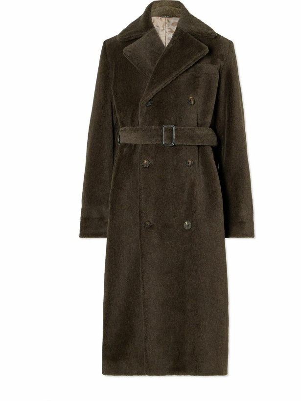 Photo: Richard James - Belted Double-Breasted Alpaca Coat - Brown
