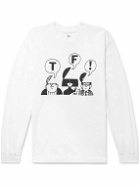 ALL CAPS STUDIO - Throwing Fits Head Knows Logo-Print Cotton-Jersey T-Shirt - White