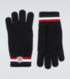 Moncler Logo virgin wool gloves