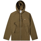 A.P.C. x Lacoste Hooded Jacket in Khaki