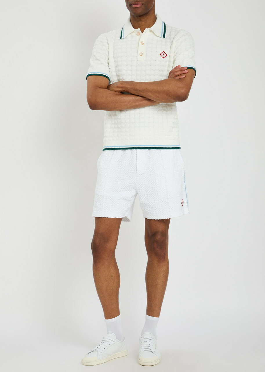 Casablanca Logo-monogrammed Terry Shorts White