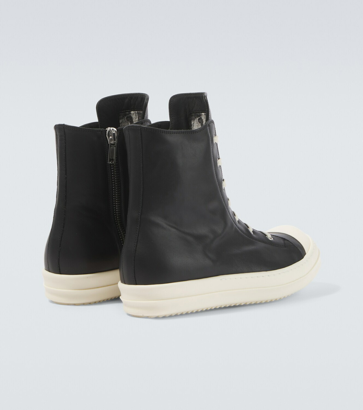 Rick Owens Jumbolace leather high-top sneakers