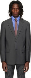 Valentino Gray Wool Mohair Blazer