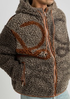 Loewe Logo-print Hooded Fleece Jacket Beige