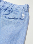 Polo Ralph Lauren - Straight-Leg Linen-Chambray Drawstring Trousers - Blue