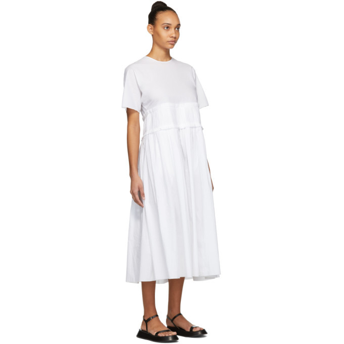 Sara Lanzi White Gathered Dress