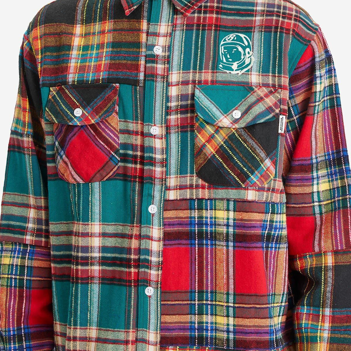 Billionaire Boys Club Men's Patchwork Check Shirt in Multi Billionaire Boys Club Men's Patchwork Check Shirt in Multi
