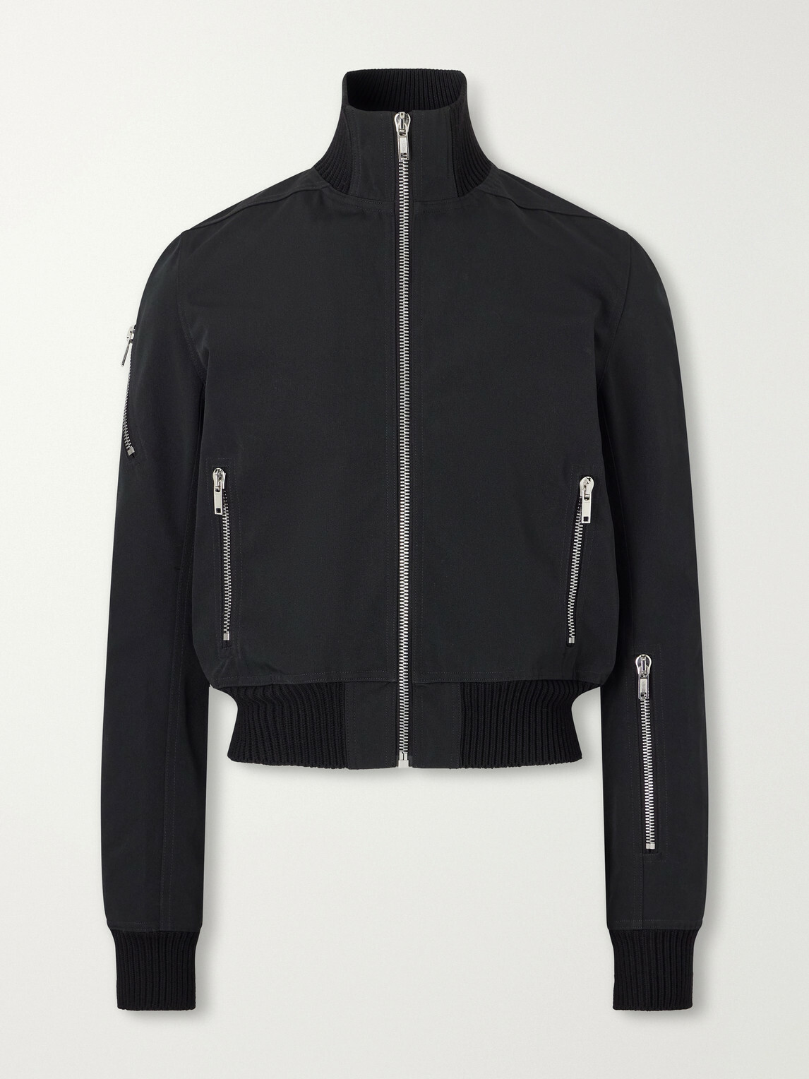 Rick Owens - Rib-Trimmed Canvas Blouson Jacket - Black
