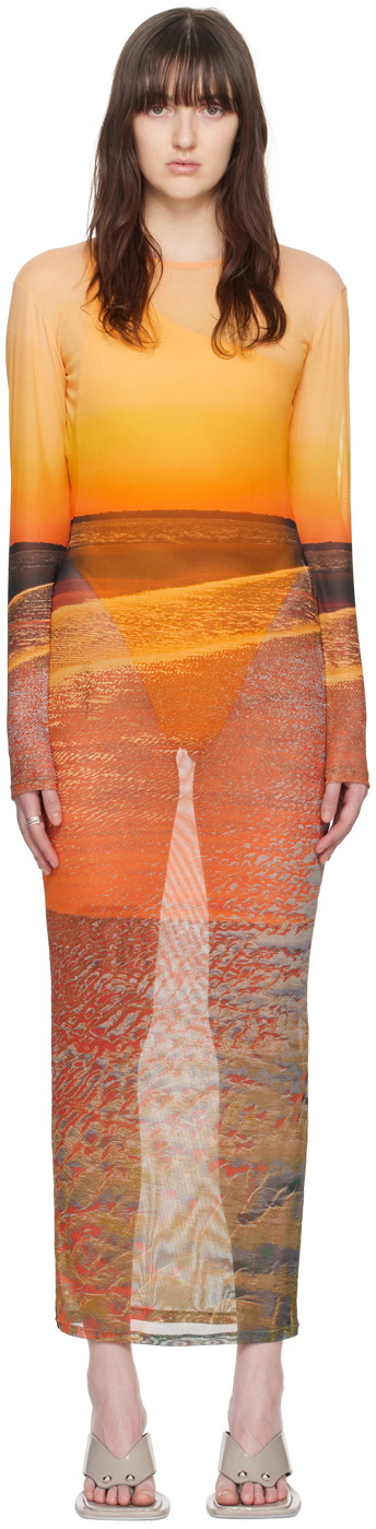 Louisa Ballou Multicolor Sunset Maxi Dress