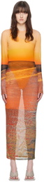 Louisa Ballou Multicolor Sunset Maxi Dress