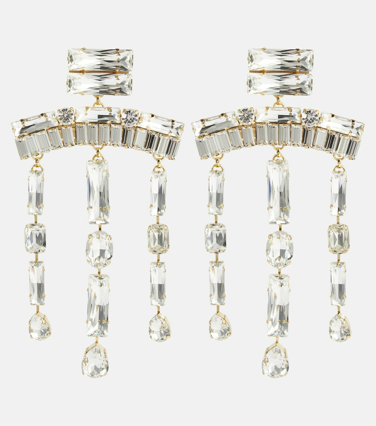Area Oversized baguette earrings
