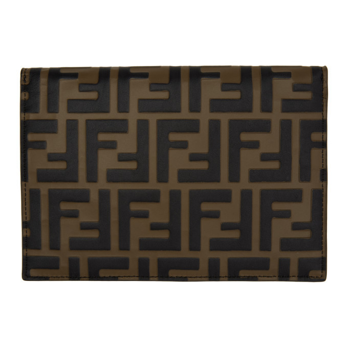 Fendi Brown and Black Forever Envelope Pouch