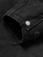Enfants Riches Déprimés - Logo-Print Distressed Cotton-Canvas Chore Jacket - Black