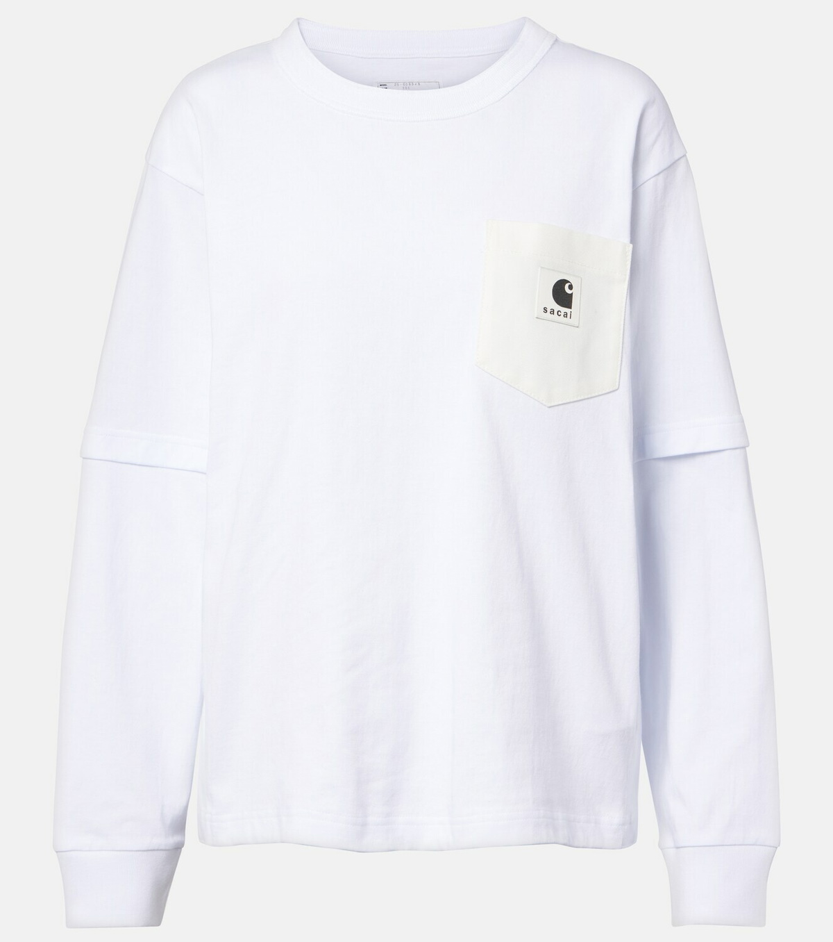 Sacai x Carhartt layered cotton jersey top Sacai