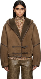 Isabel Marant Khaki Amiel Shearling Jacket