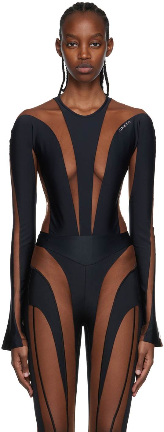 Mugler Black Illusion Bodysuit Mugler 6194