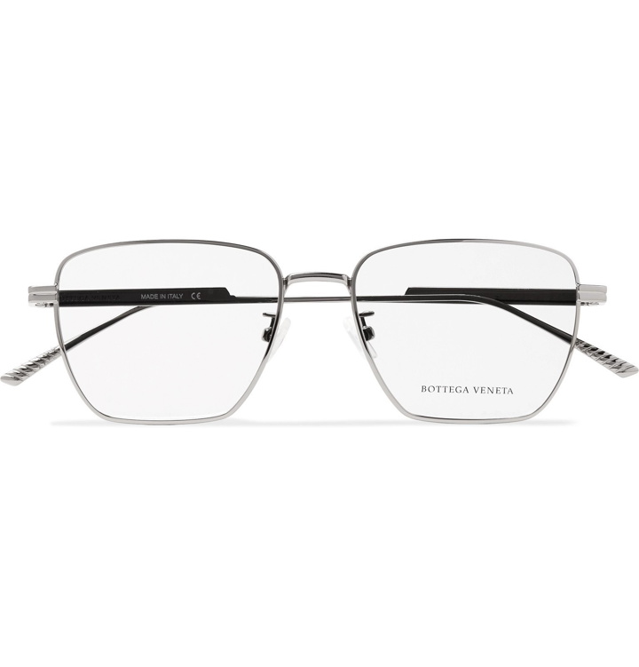 Photo: Bottega Veneta - Square-Frame Silver-Tone Optical Glasses - Silver