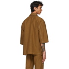 Lemaire Tan Pajama Short Sleeve Shirt