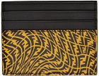 Fendi Yellow & Black FF Vertigo Card Holder