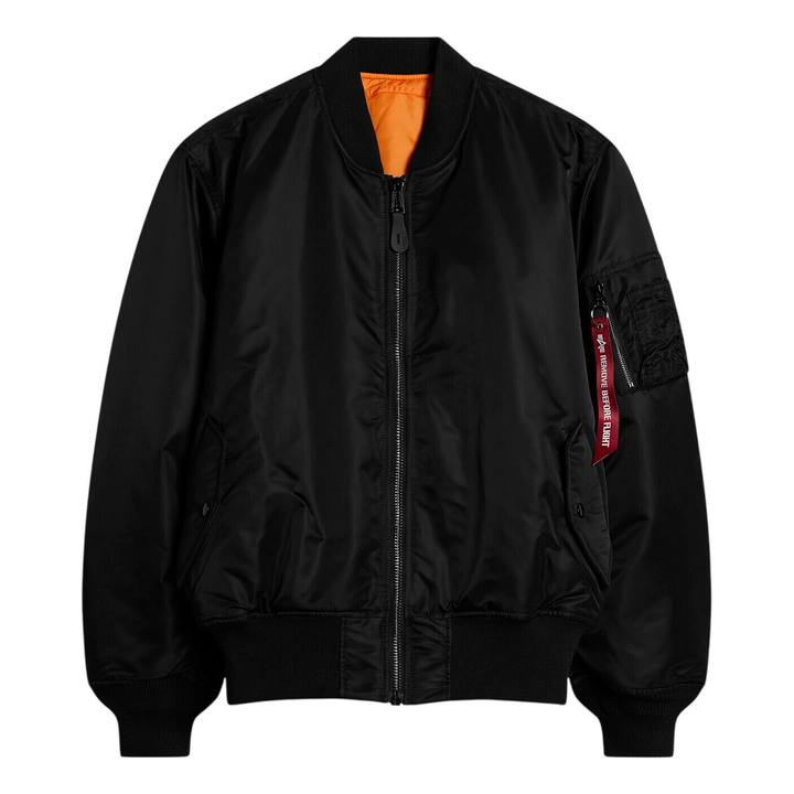 Photo: Alpha Industries Men's MA-1 Heritage Bomber Jacket in Black/Black