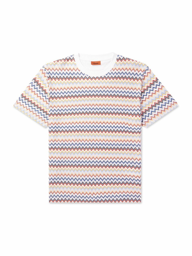 Photo: Missoni - Crochet-Knit Cotton T-Shirt - Multi