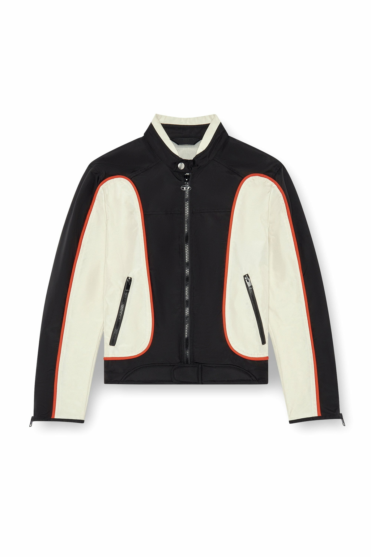 Diesel Biker jacket in colour-block nylon - Jackets Mens in
