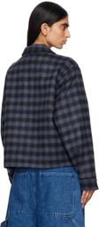 Sky High Farm Workwear Navy Wool Zip Jacket