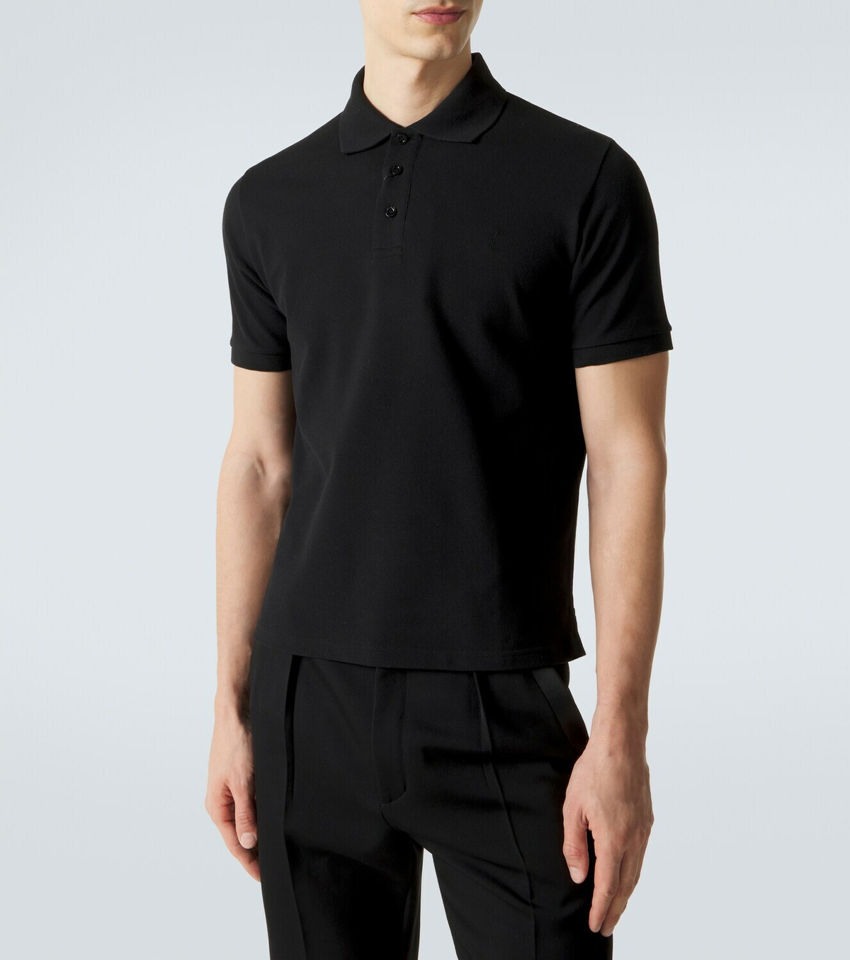 Saint Laurent Cotton-blend polo shirt