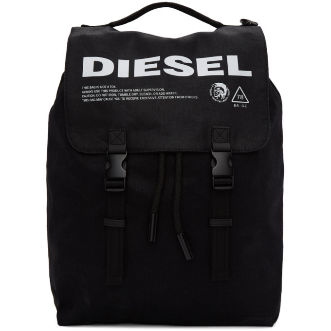 Diesel Black Volpago Backpack Diesel