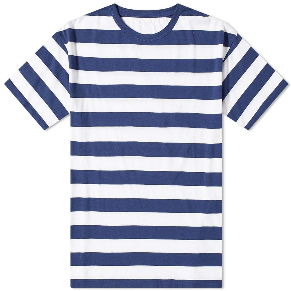 Visvim Men's Border Striped T-Shirt in Navy Visvim