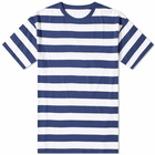 Visvim Men's Border Striped T-Shirt in Navy