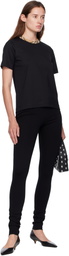 Burberry Black Check Trim Cotton T-shirt