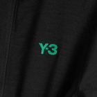 END. x Y-3 Track Top 3 Stripes in Black/Metallic Silver/Court Green