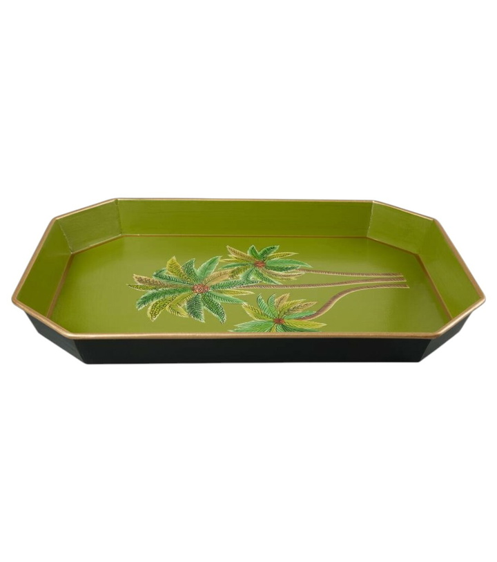 Photo: Les-Ottomans Palms hand-painted iron tray