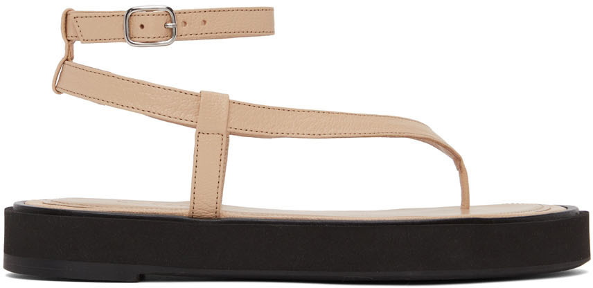 BY FAR Beige Cece Sandals