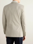 Kingsman - Striped Cotton-Blend Seersucker Blazer - White
