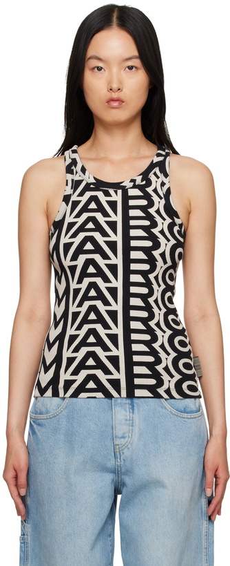 Photo: Marc Jacobs Black & Beige 'The Monogram Rib Tank' Tank Top