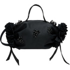 Simone Rocha Black Mini Double Ribbon Rosette Top Handle Bag