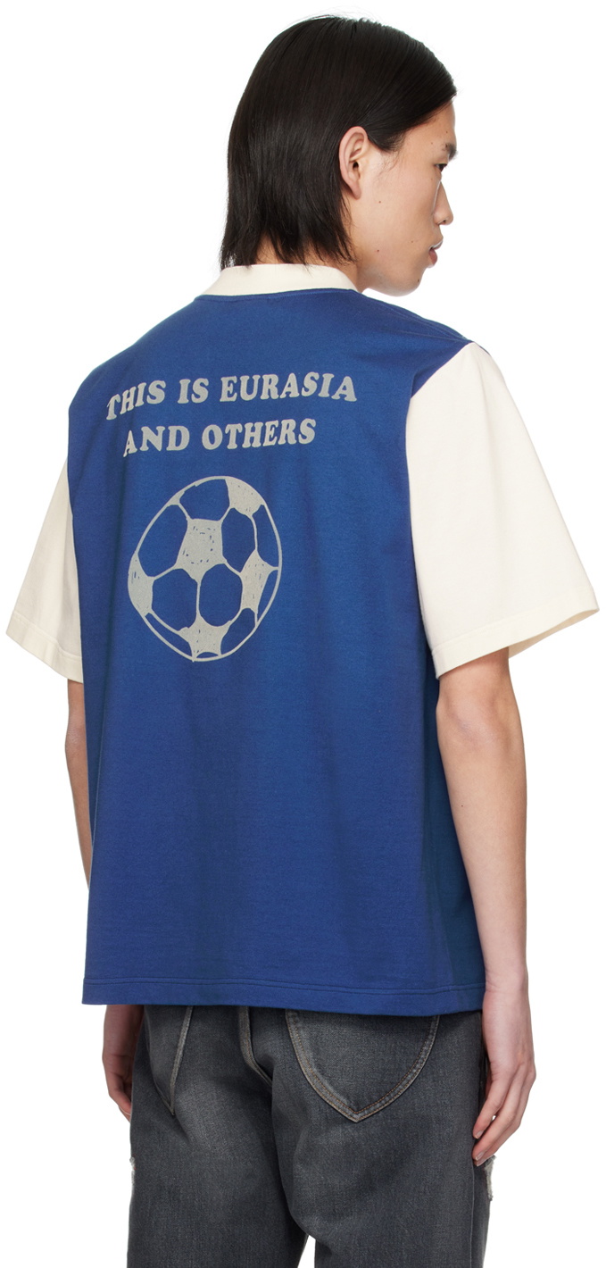 RICE NINE TEN Blue Switching T-Shirt