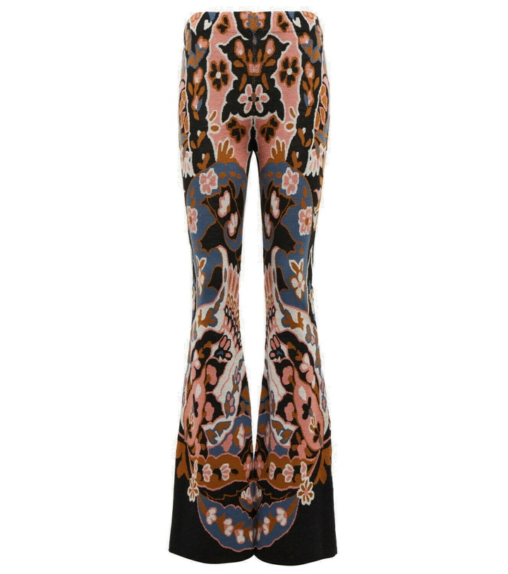 Photo: Etro - Floral high-rise flared wool pants