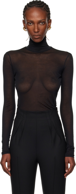 Photo: Mugler Black Turtleneck Top