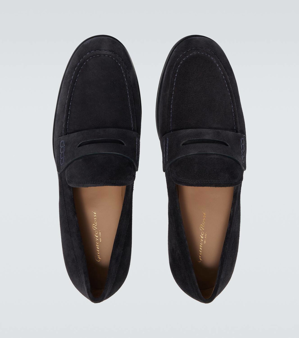 Gianvito Rossi George suede penny loafers