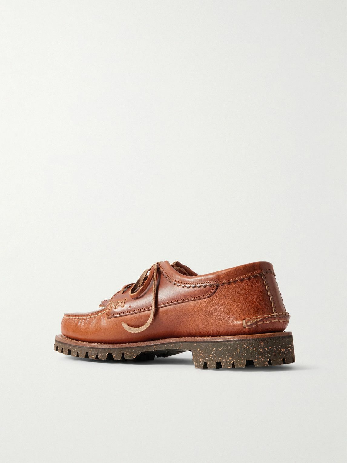 Yuketen - Kiltie Fringed Leather Brogues - Brown