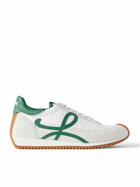 LOEWE - Flow Runner 2.0 Leather-Trimmed Suede and Nylon Sneakers - White