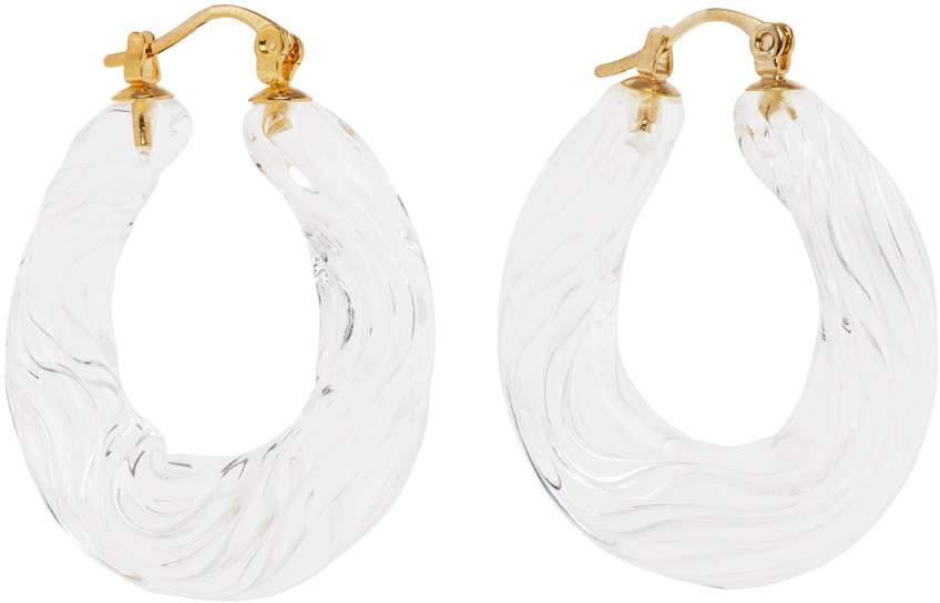 Mame Kurogouchi Glass Round Earrings-