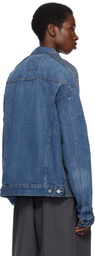Bless Navy The Cristaseya Edition Nº79 'Jeansbackpatent' Cardigan