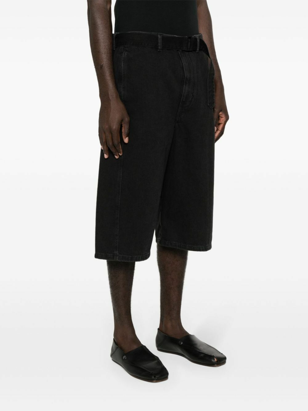 LEMAIRE Black Twisted Denim Shorts Lemaire