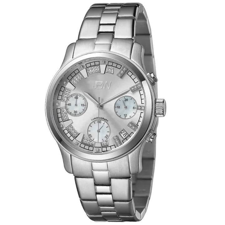 Photo: JBW Muse Chronograph Quartz Diamond Silver Dial Unisex Watch JB-6217-K