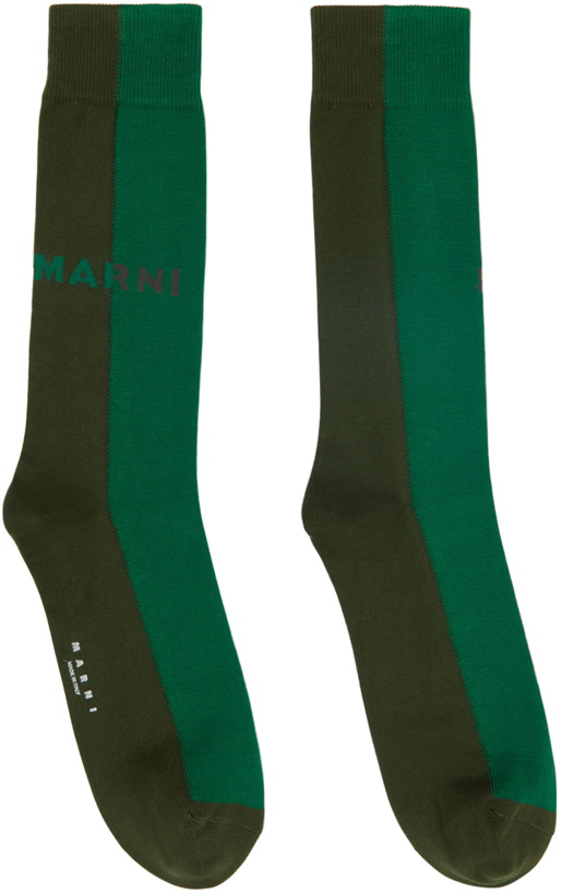 Photo: Marni Khaki & Green Logo Socks