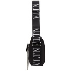 Valentino Black and White Valentino Garavani VLTN Messenger Bag
